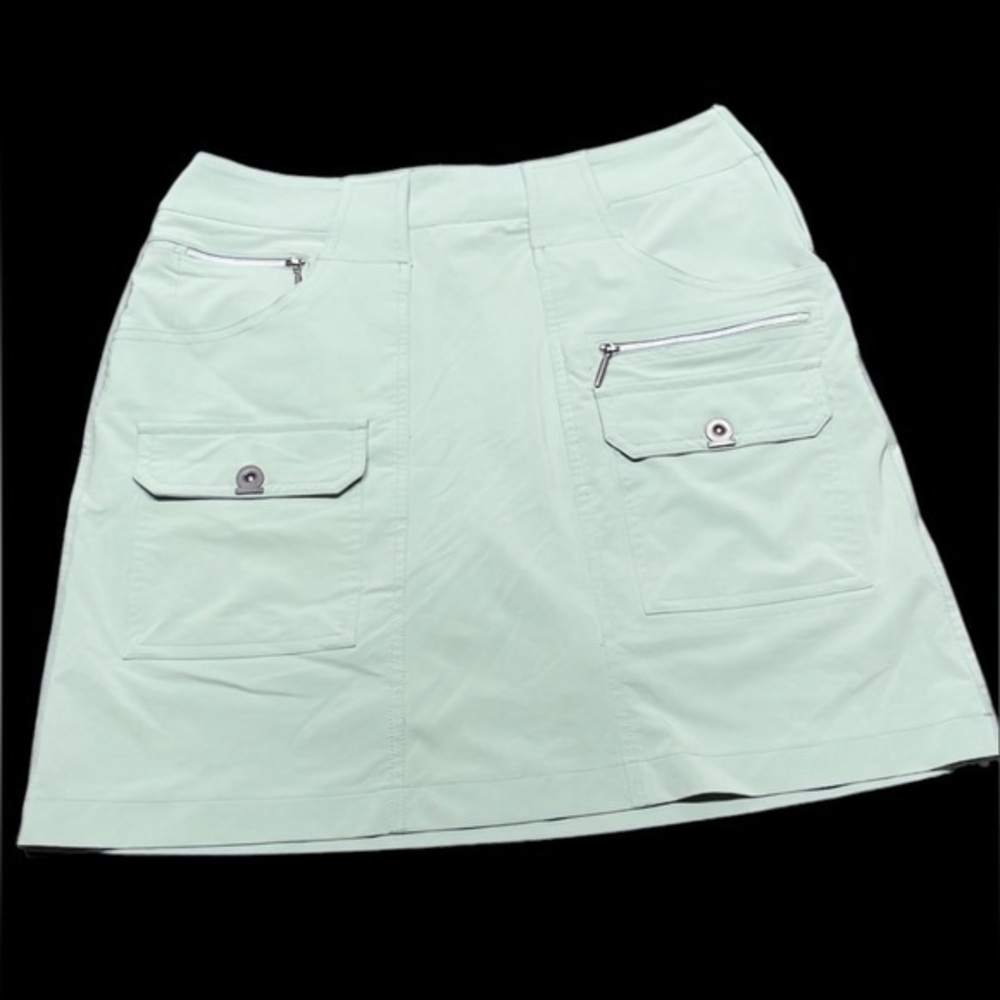 Jamie Sadock Women's Seafoam Green 6 Air Wear 7 Pocket Cargo Golf Skort in EUC